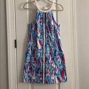 Lilly Pulitzer Red Right Return Pearl Shift - Sz 8